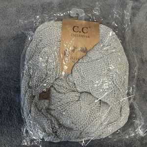 New in bag CC grey infinity scarf